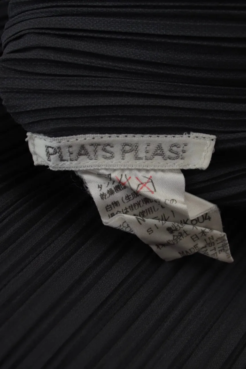 1990's Issey Miyake Pleats Please Charcoal Origami Top