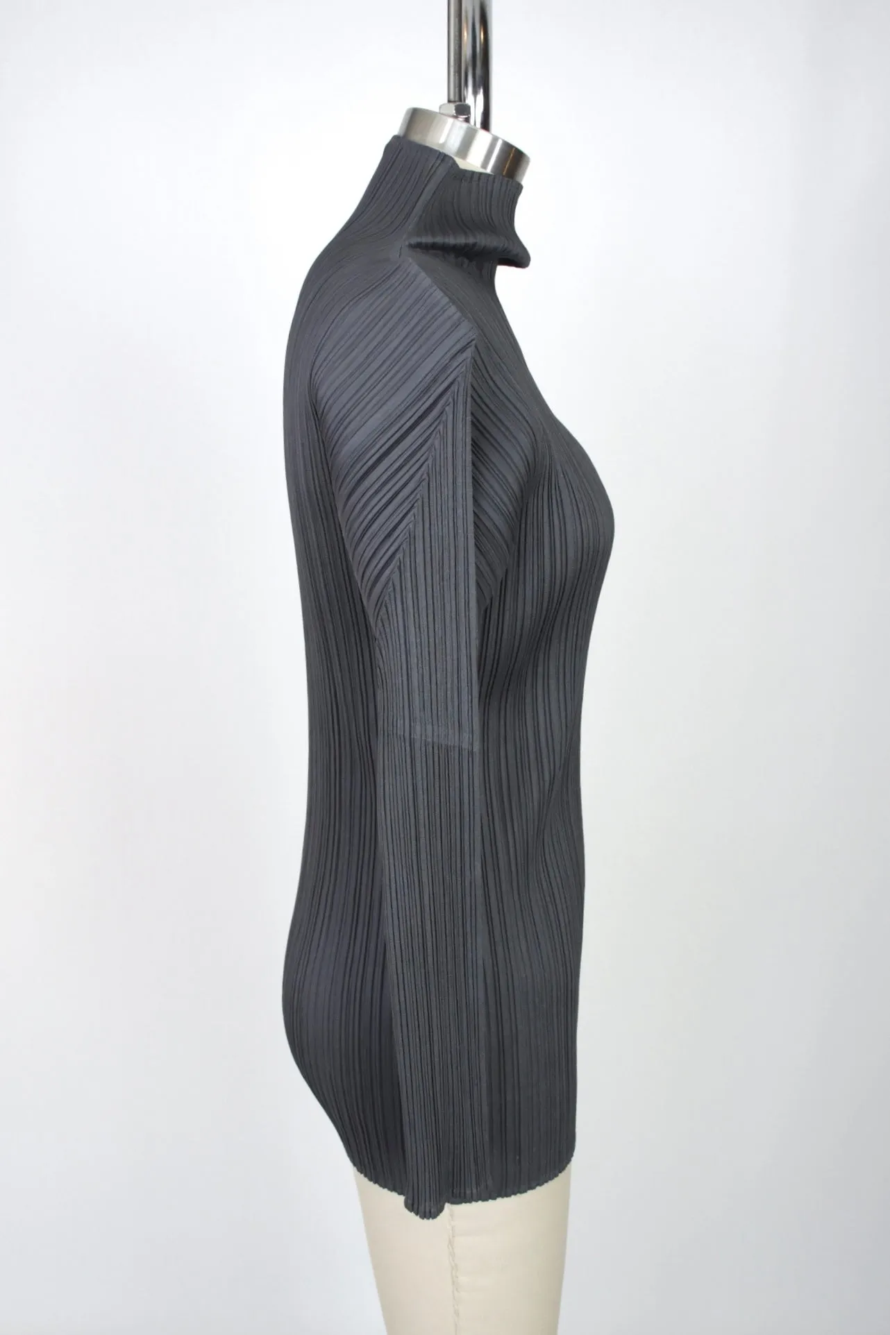 1990's Issey Miyake Pleats Please Charcoal Origami Top