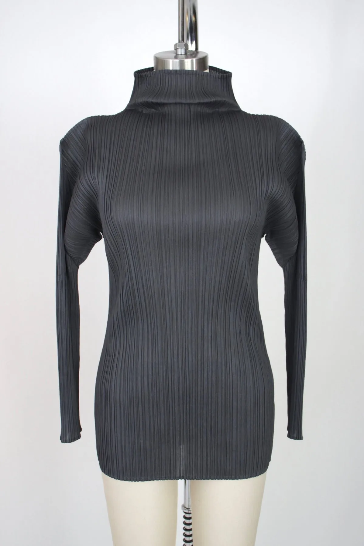 1990's Issey Miyake Pleats Please Charcoal Origami Top