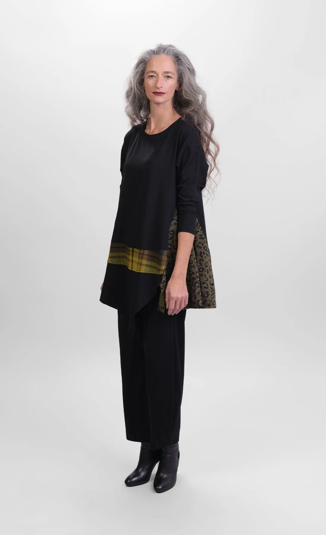 Alembika Plaid Asymmetric Top