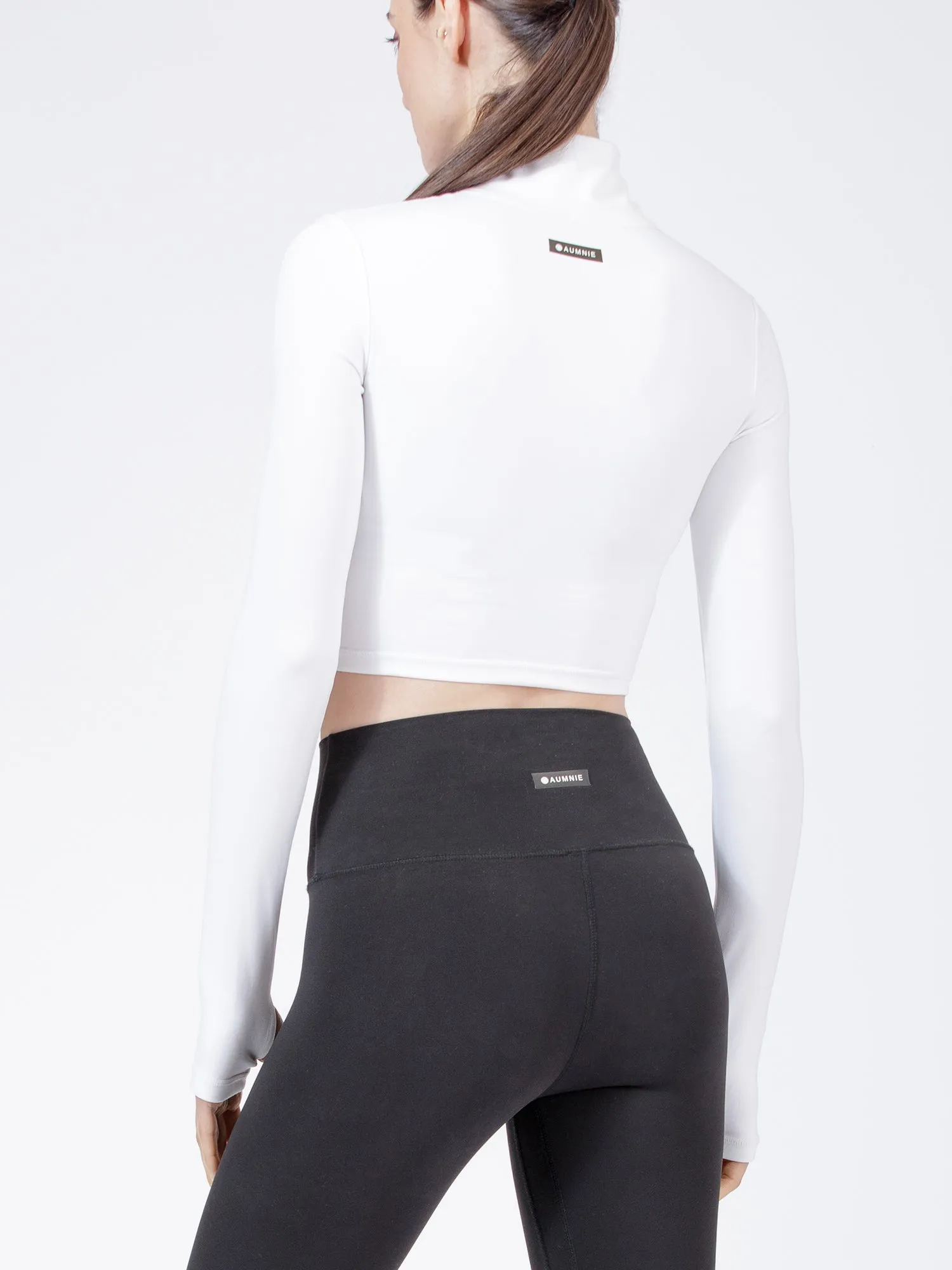 ATHLETICS HALF ZIPPER TOP, WHITE