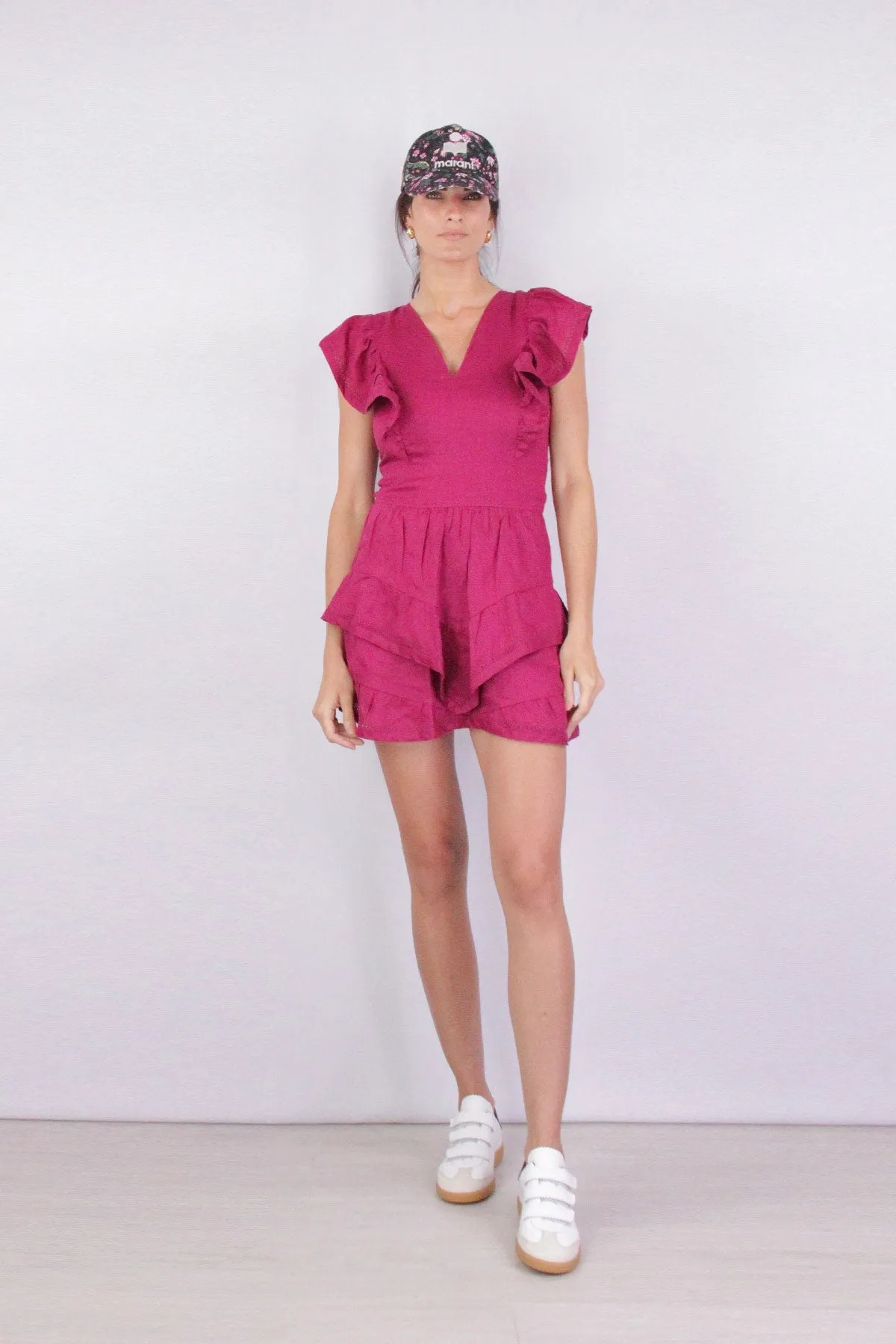 Audreyo Dress in Raspberry