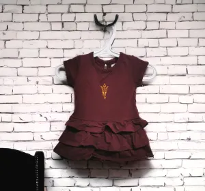 BABY GIRL SIZE 0/3 MONTHS - GARB, Cotton Ruffled Summer Dress EUC B47