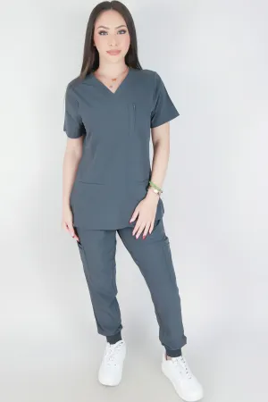 BE PATIENT WITH ME SCRUB TOP