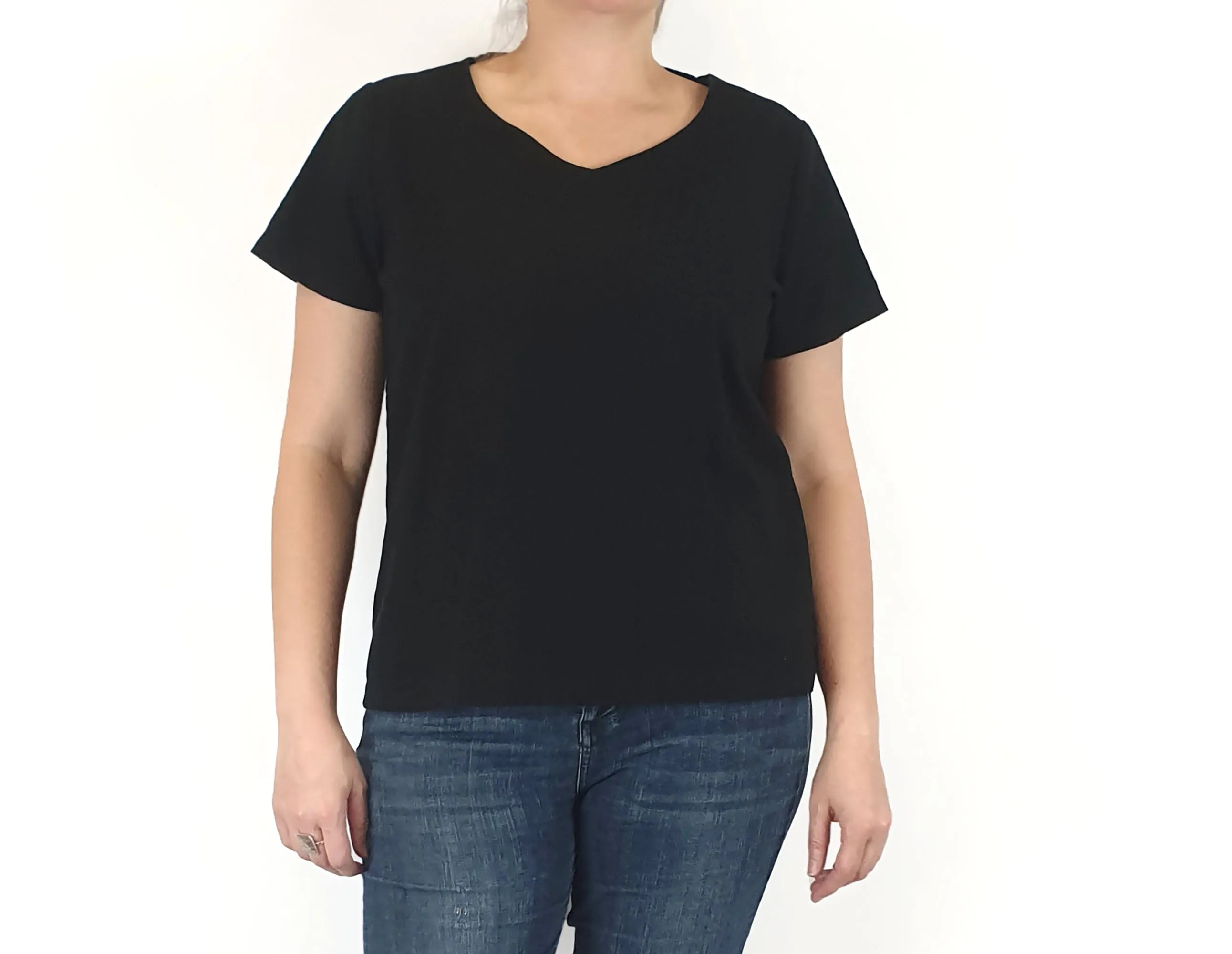 Beserk Australia black linen mix top size L