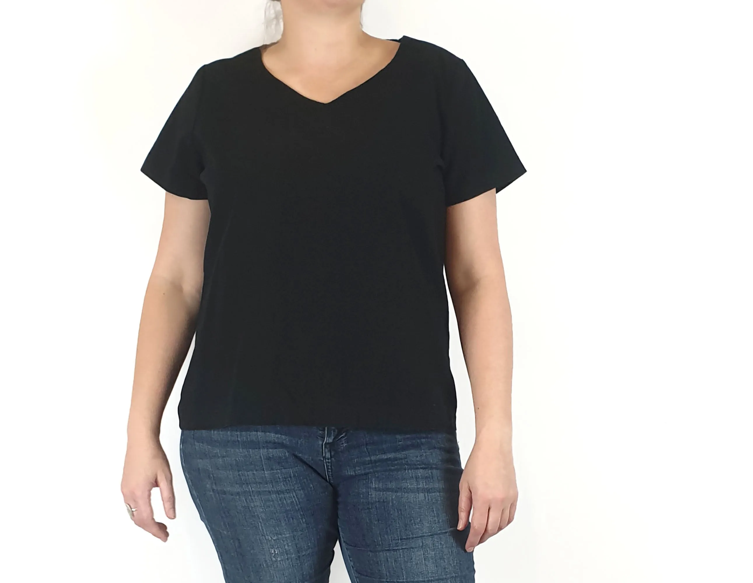 Beserk Australia black linen mix top size L
