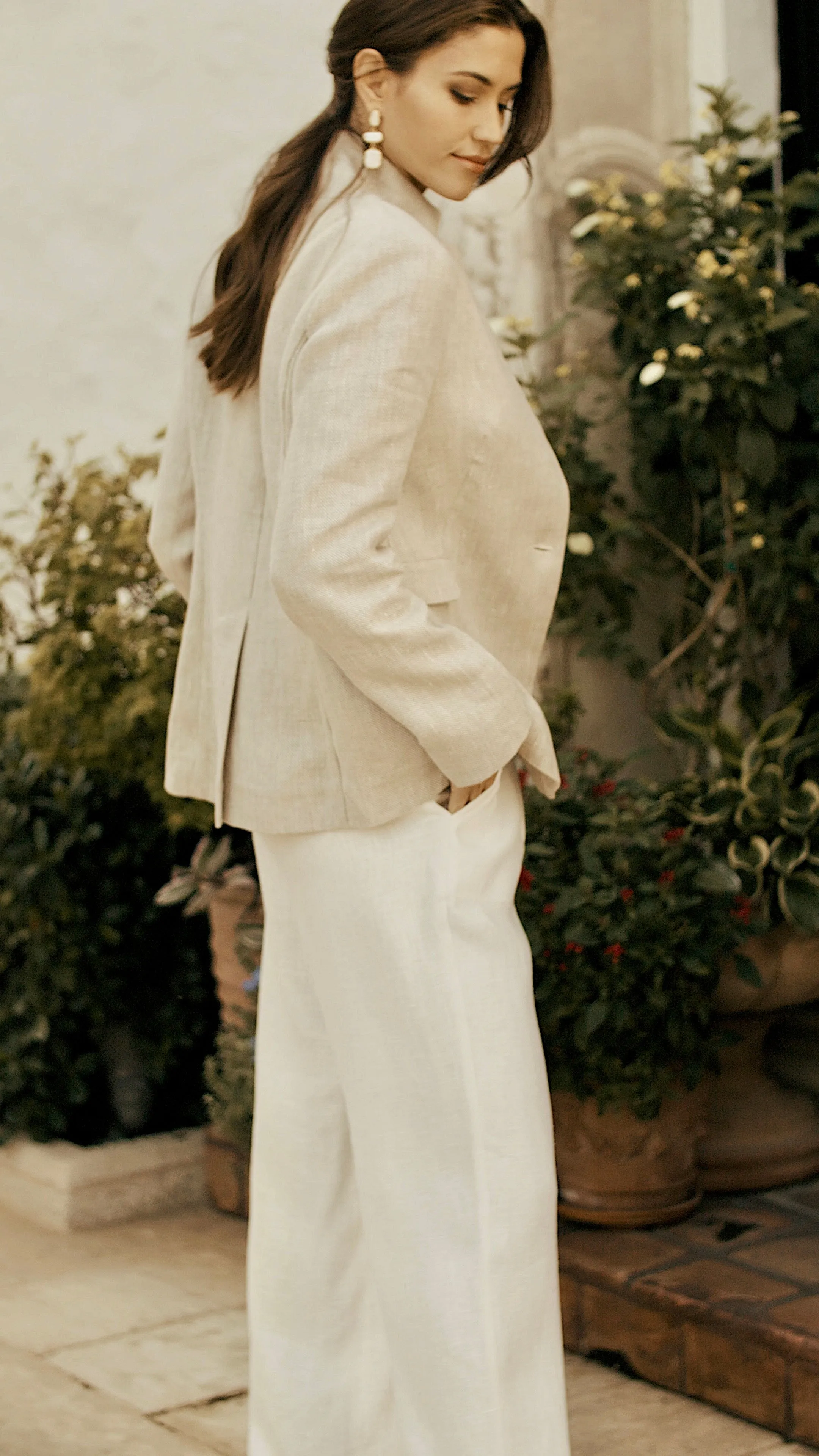 Brown Linen Blazer