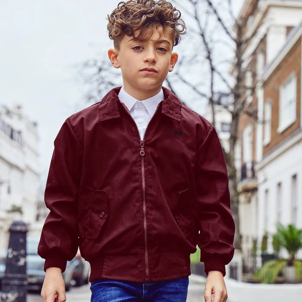 Carnaby Boys Bomber Jacket - Burgundy