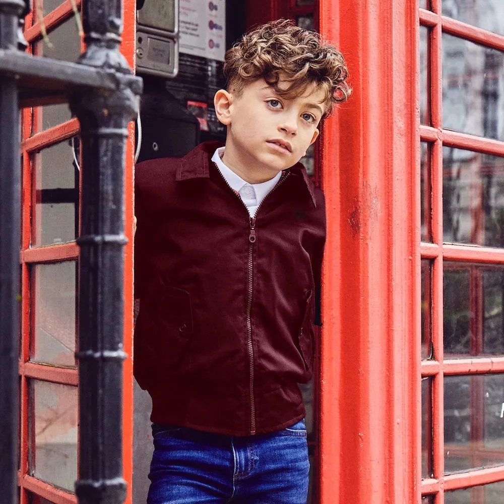 Carnaby Boys Bomber Jacket - Burgundy