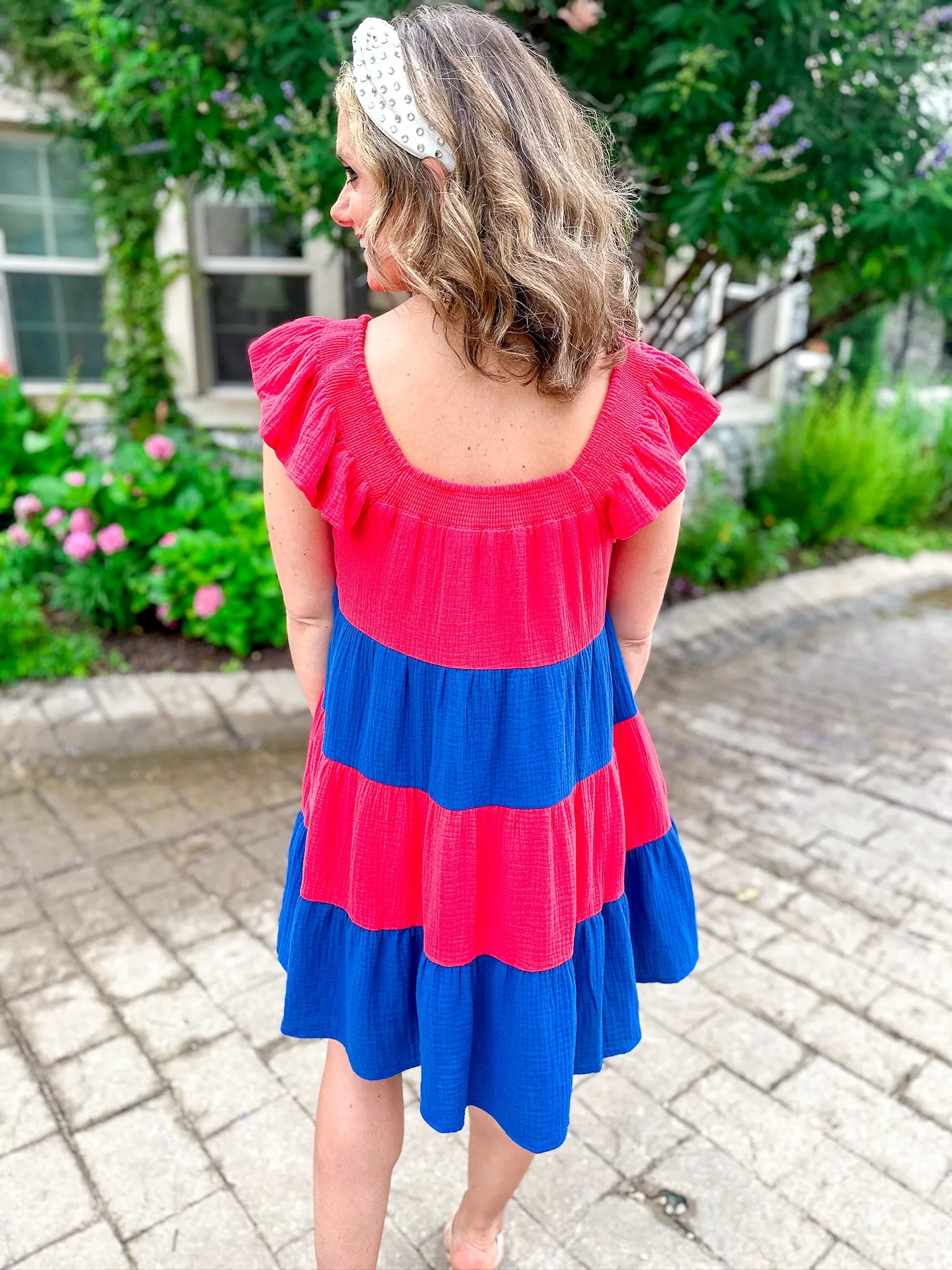 Caroline Cotton Colorblock Dress