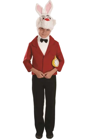Childrens Alice in Wonderland White Rabbit Costume