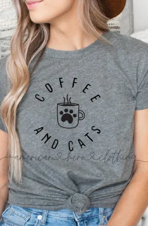 Coffee and Cats Uni-Sex Tee