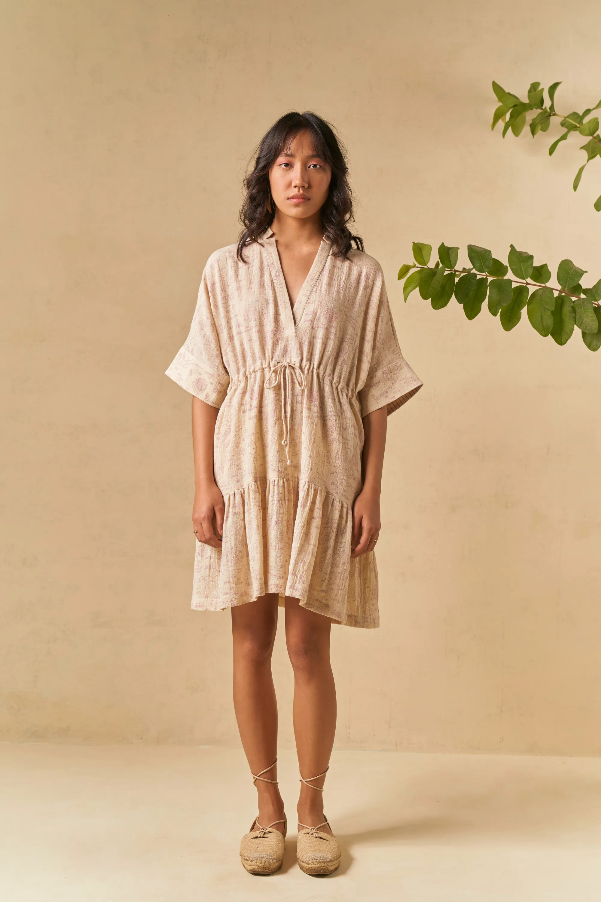 Coral Bloom Kala Cotton Dress