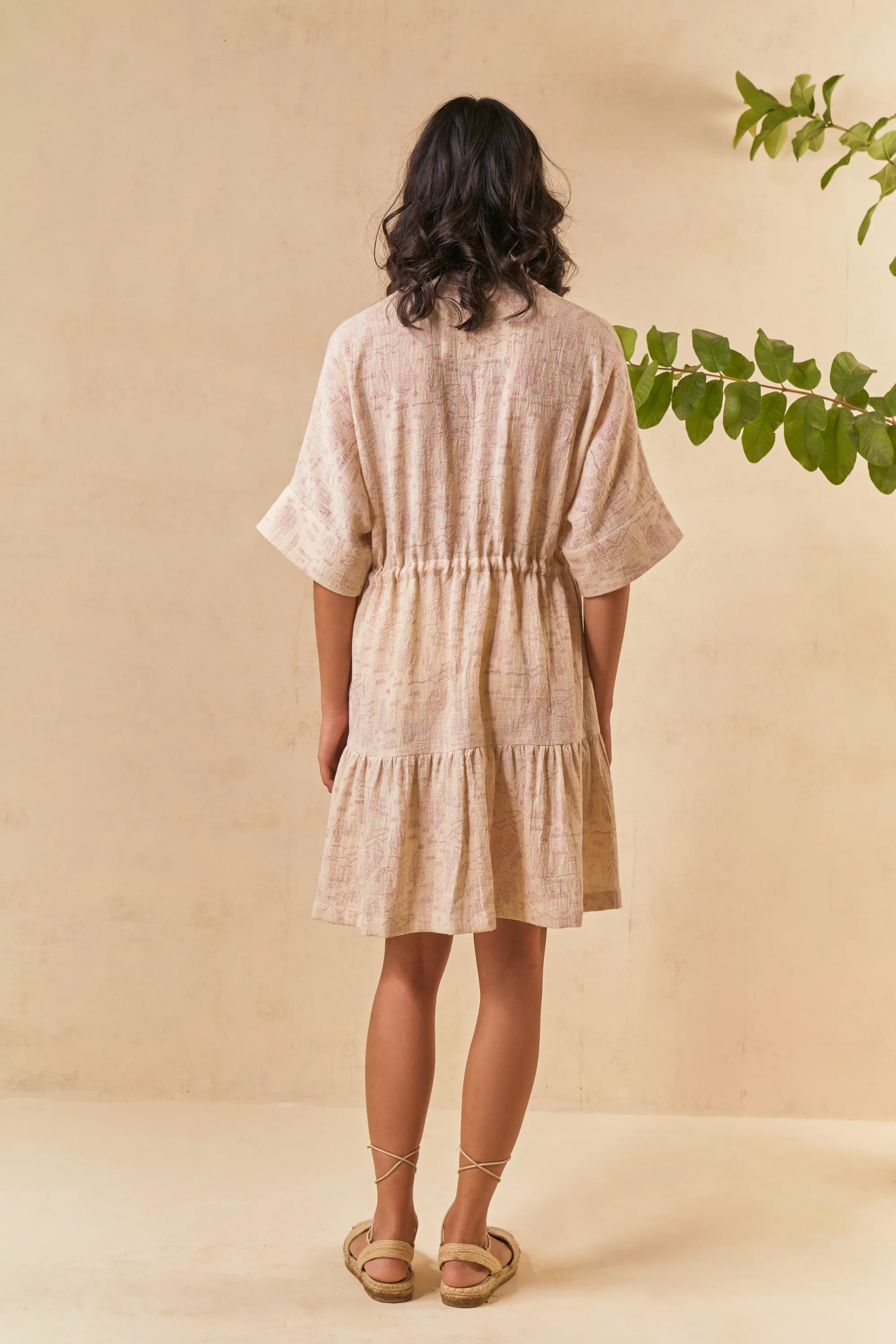Coral Bloom Kala Cotton Dress