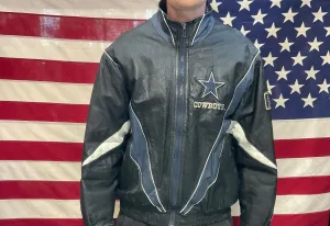 Dallas Cowboys NFL Vintage 90’s Leather Mens Bomber Jacket by Daniel Young Pro Player®️