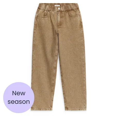 Dark Beige Denim Trousers
