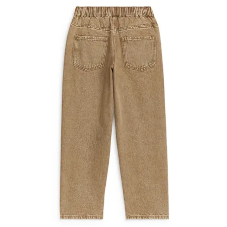 Dark Beige Denim Trousers