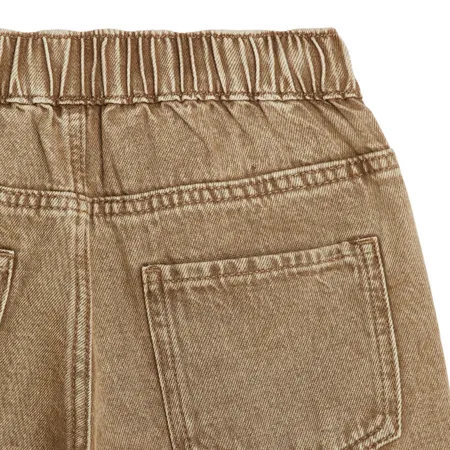 Dark Beige Denim Trousers