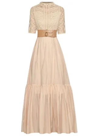 Destiny Pink Salmon Lace Dress