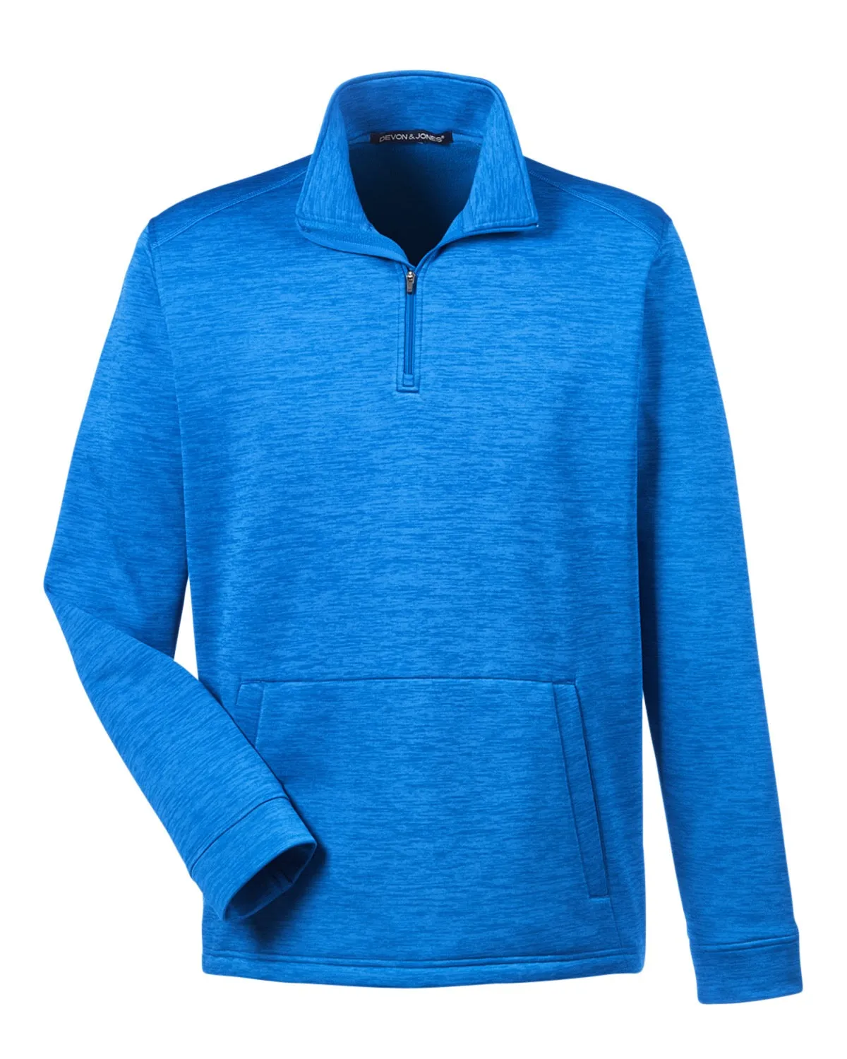 DG798 Devon & Jones Men's Newbury Mélange Fleece Quarter-Zip