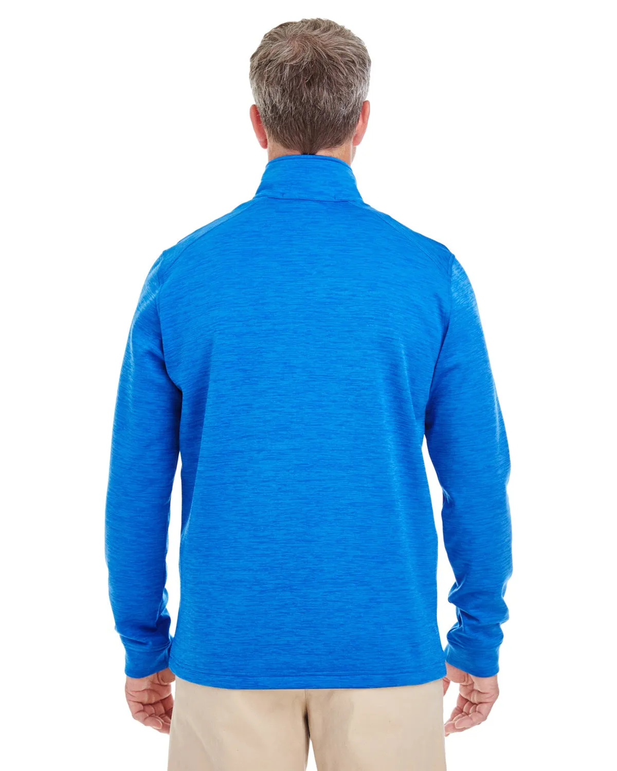 DG798 Devon & Jones Men's Newbury Mélange Fleece Quarter-Zip