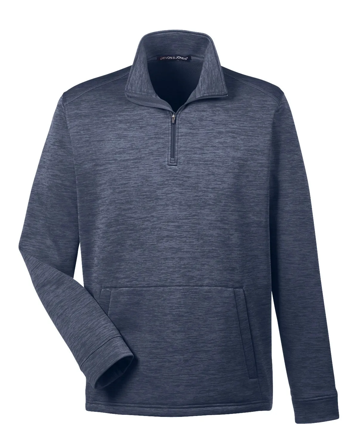DG798 Devon & Jones Men's Newbury Mélange Fleece Quarter-Zip