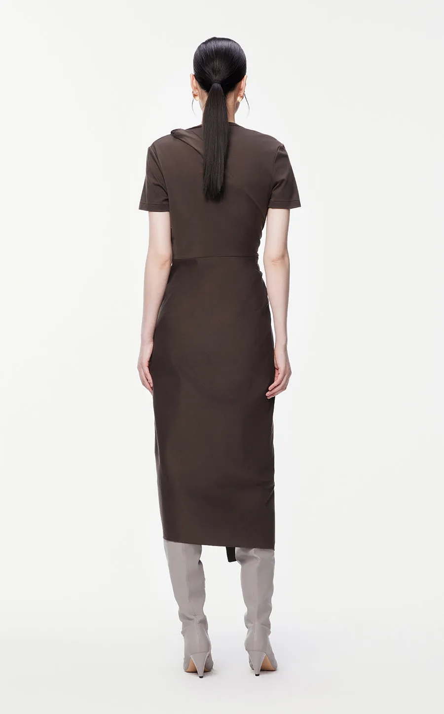 Dresses/JNBY Wrap Short-sleeved Above-the-knee Dresses