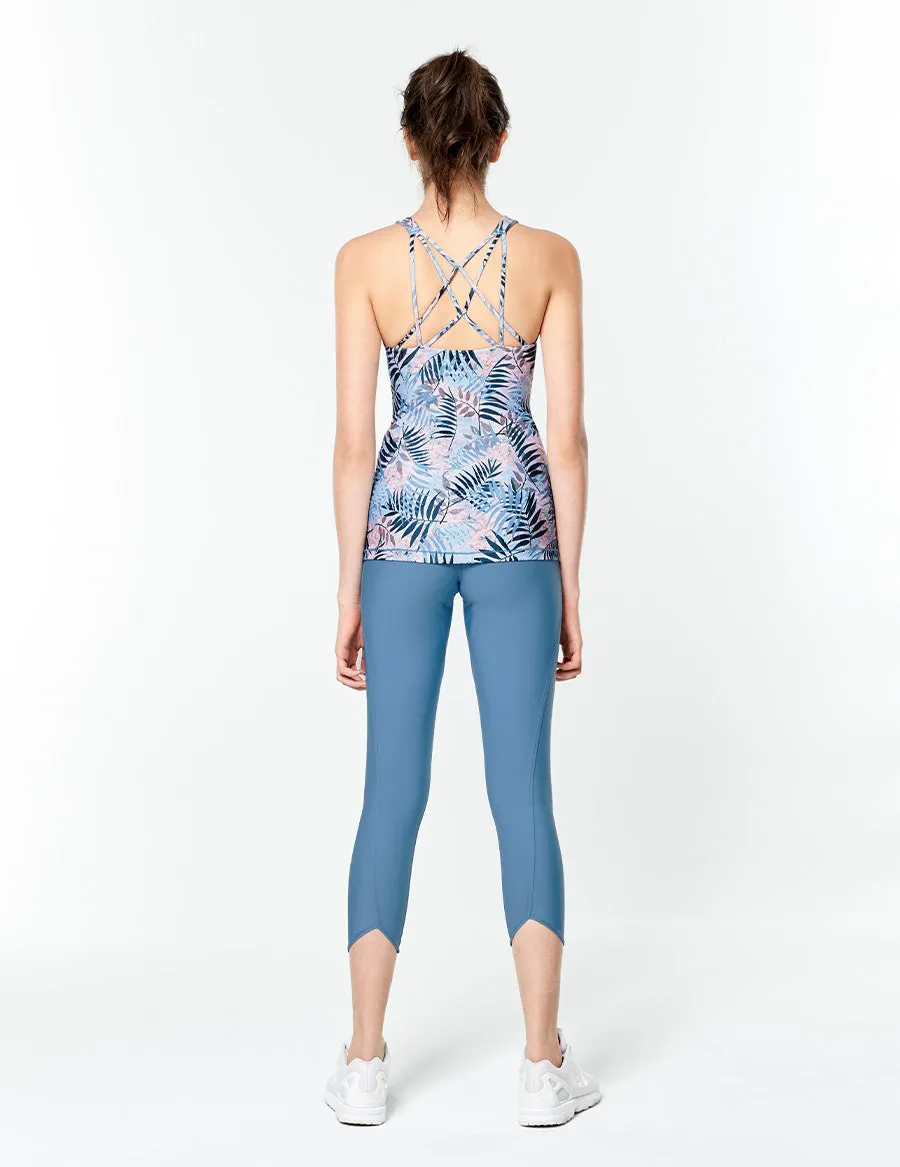 easyoga Lespiro Arris Original Cropped Tights - B2 Blue