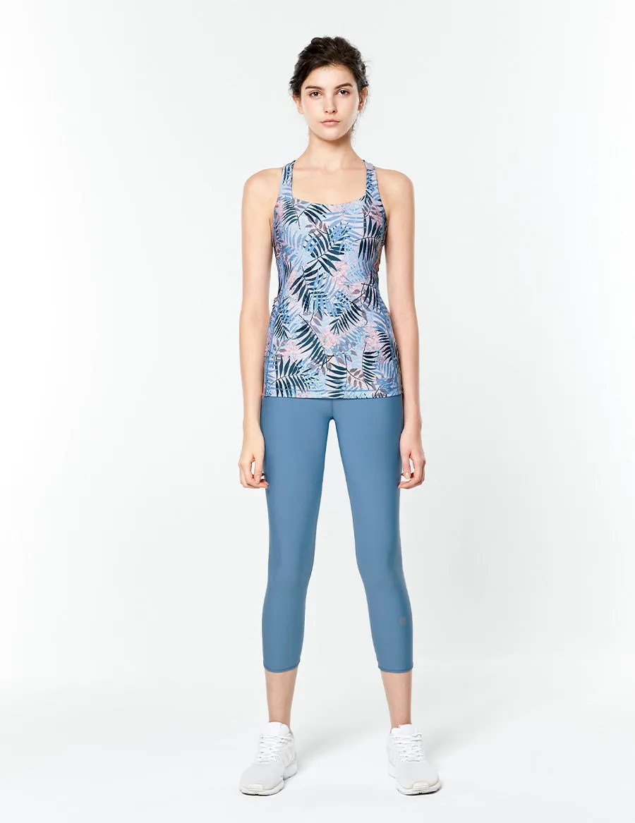 easyoga Lespiro Arris Original Cropped Tights - B2 Blue