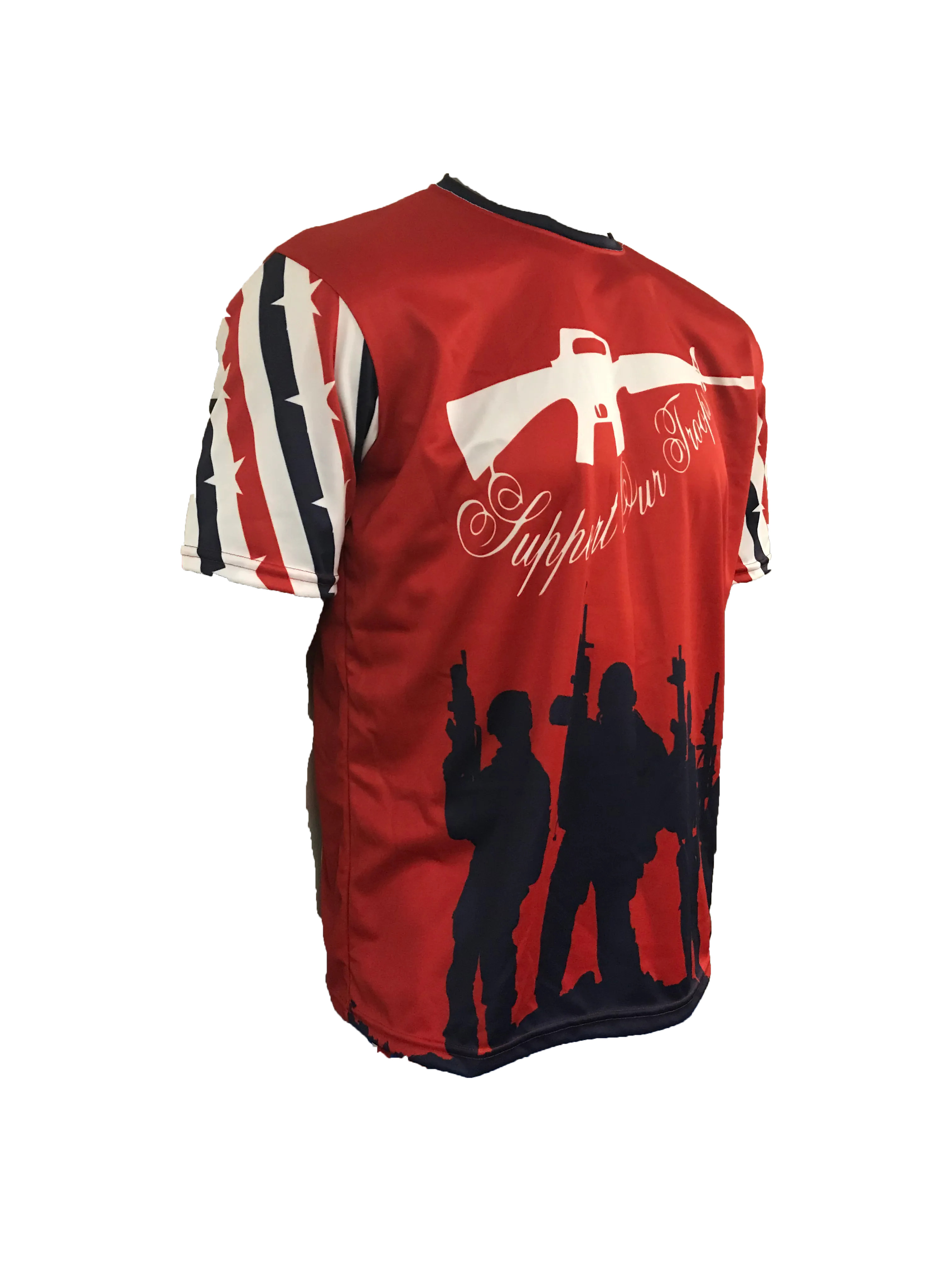 Evo9x USA TROOPS Full Dye Sublimated Crew Neck Short Sleeve Shirt