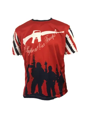 Evo9x USA TROOPS Full Dye Sublimated Crew Neck Short Sleeve Shirt
