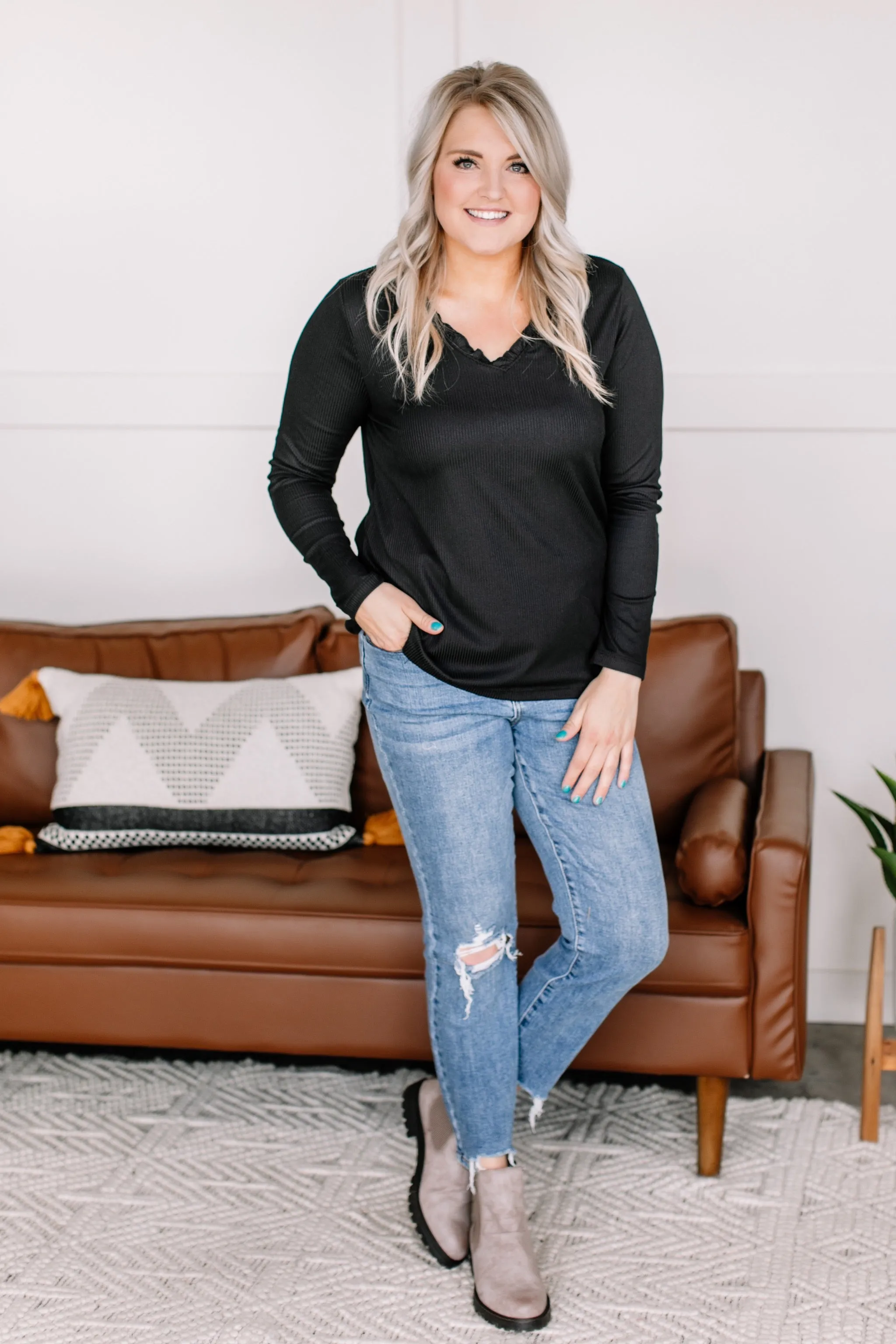 Frilled To Bits Ruffle Neck Top