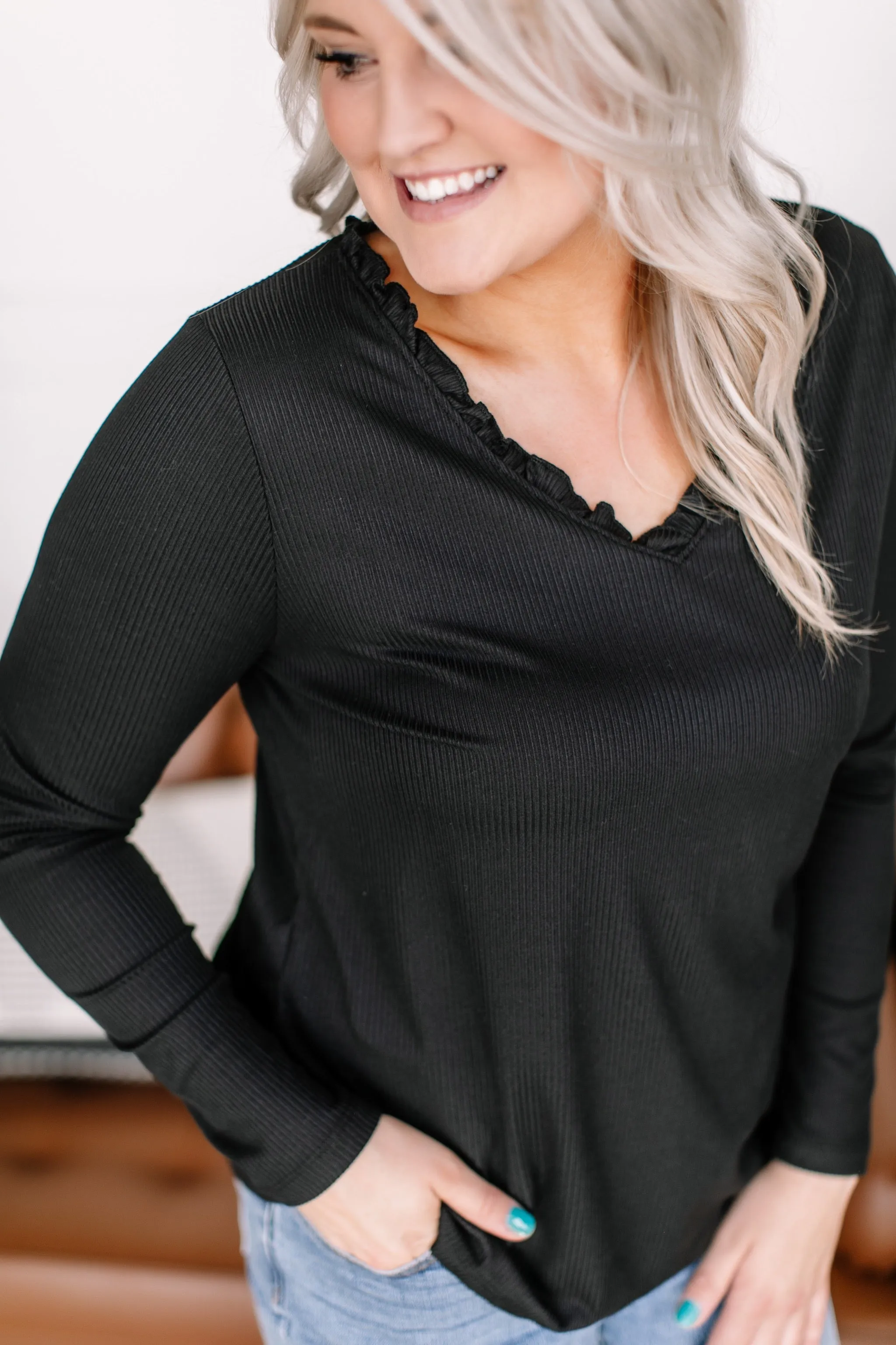 Frilled To Bits Ruffle Neck Top