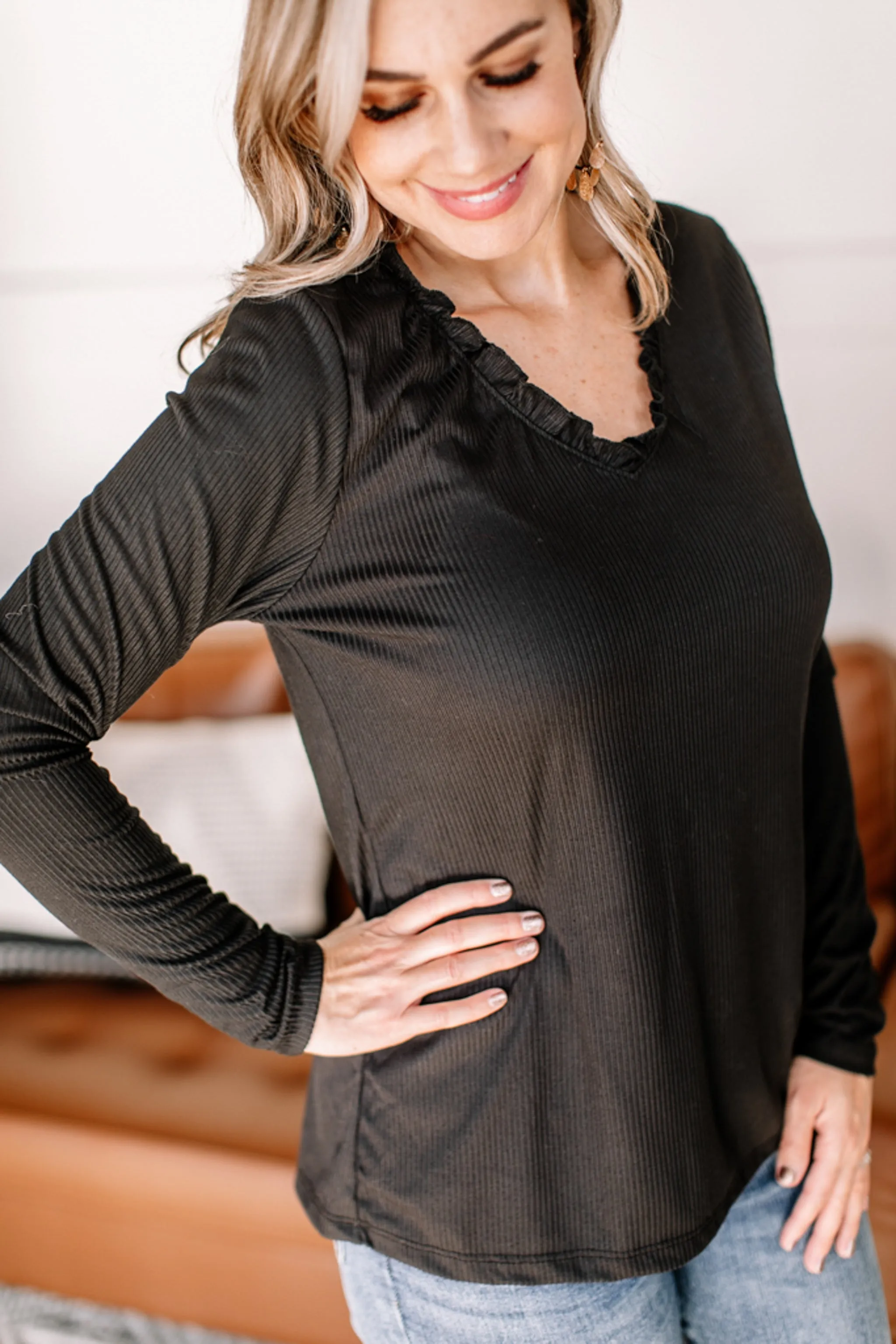 Frilled To Bits Ruffle Neck Top
