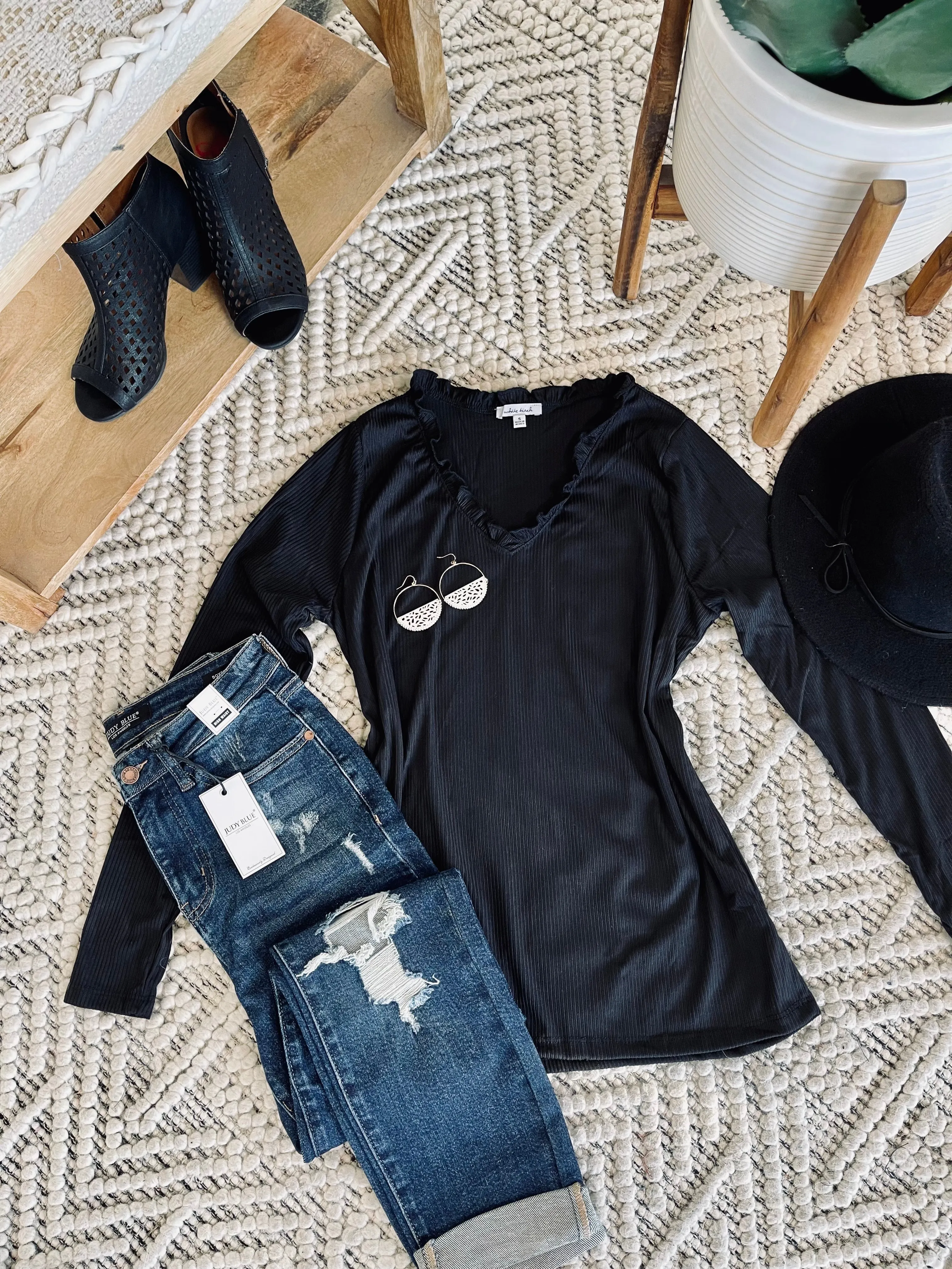 Frilled To Bits Ruffle Neck Top