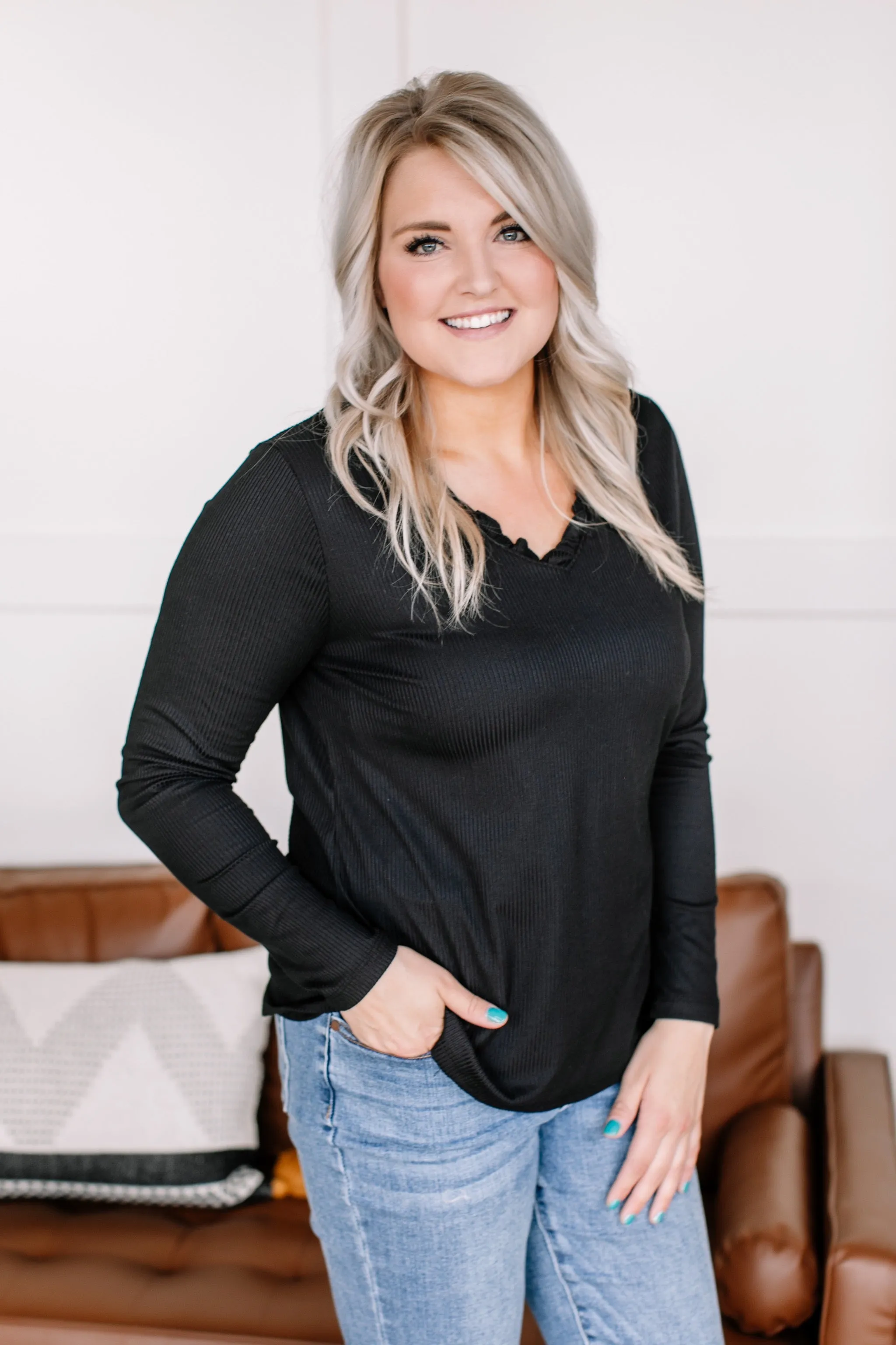 Frilled To Bits Ruffle Neck Top