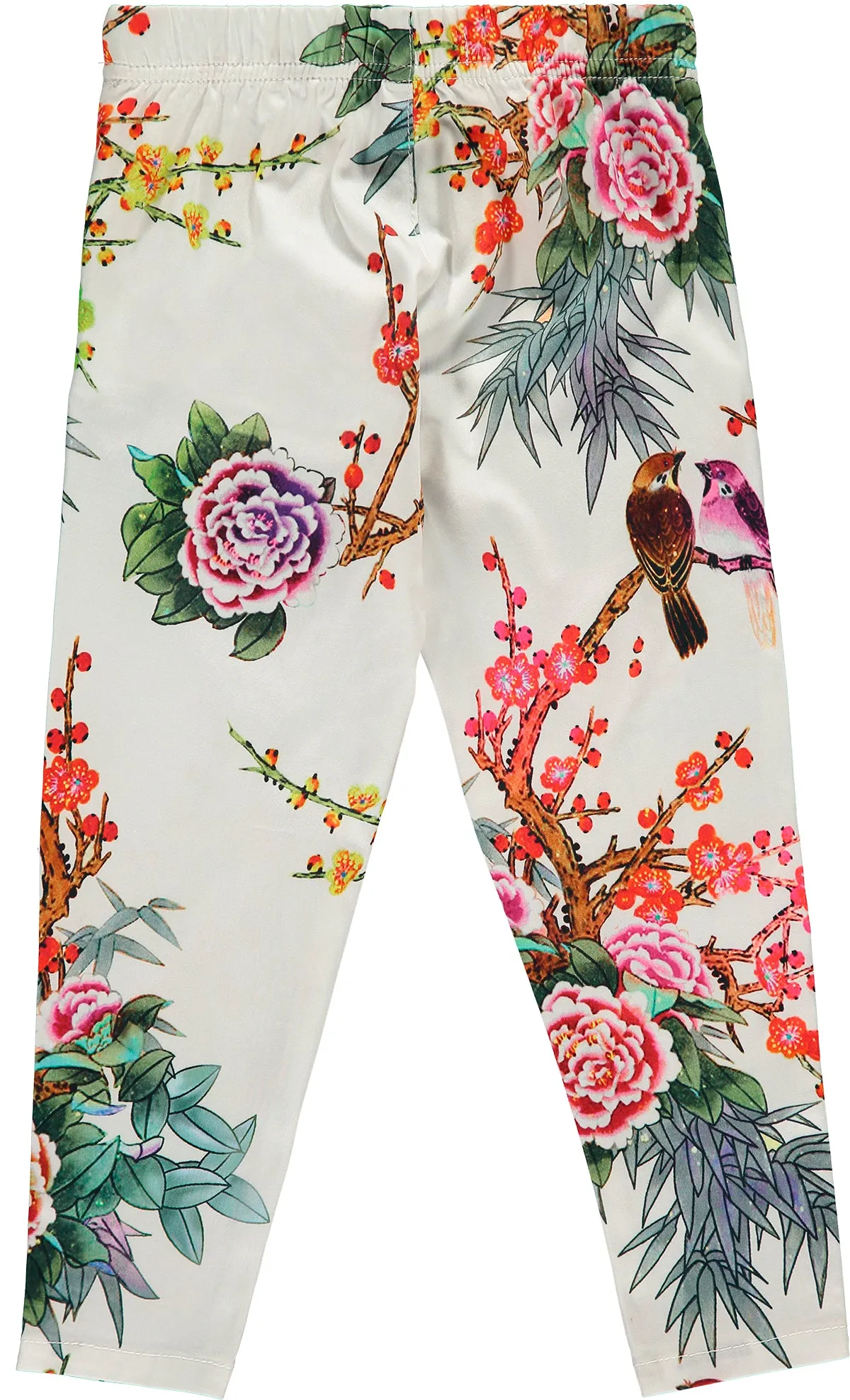 Girls Blouse and Trousers Floral Bird Print Set
