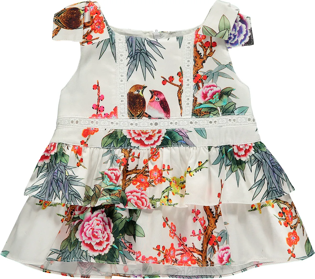 Girls Blouse and Trousers Floral Bird Print Set