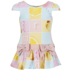Girls Lemon Print Dress