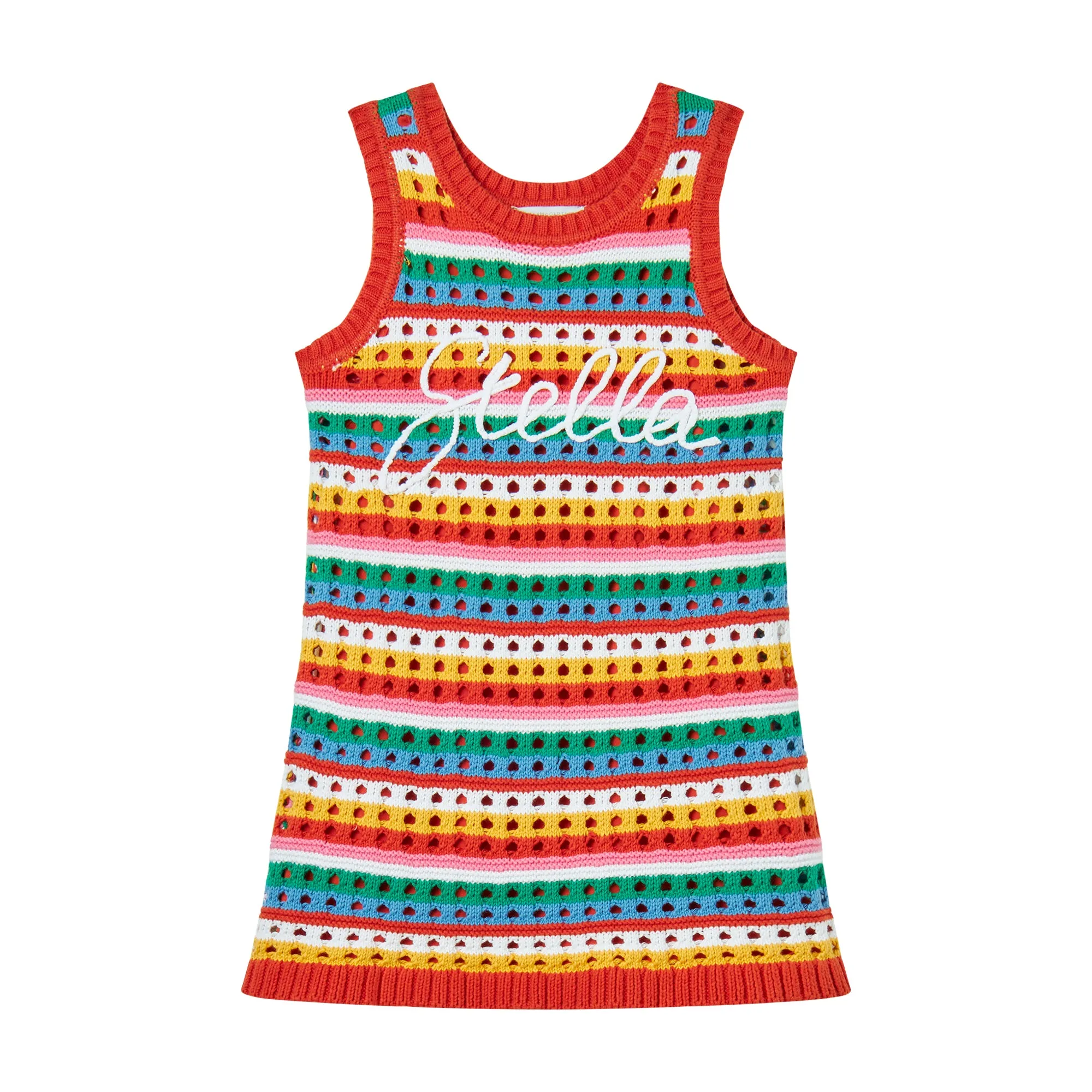 Girls Multicoloured Knit Dress