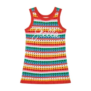 Girls Multicoloured Knit Dress