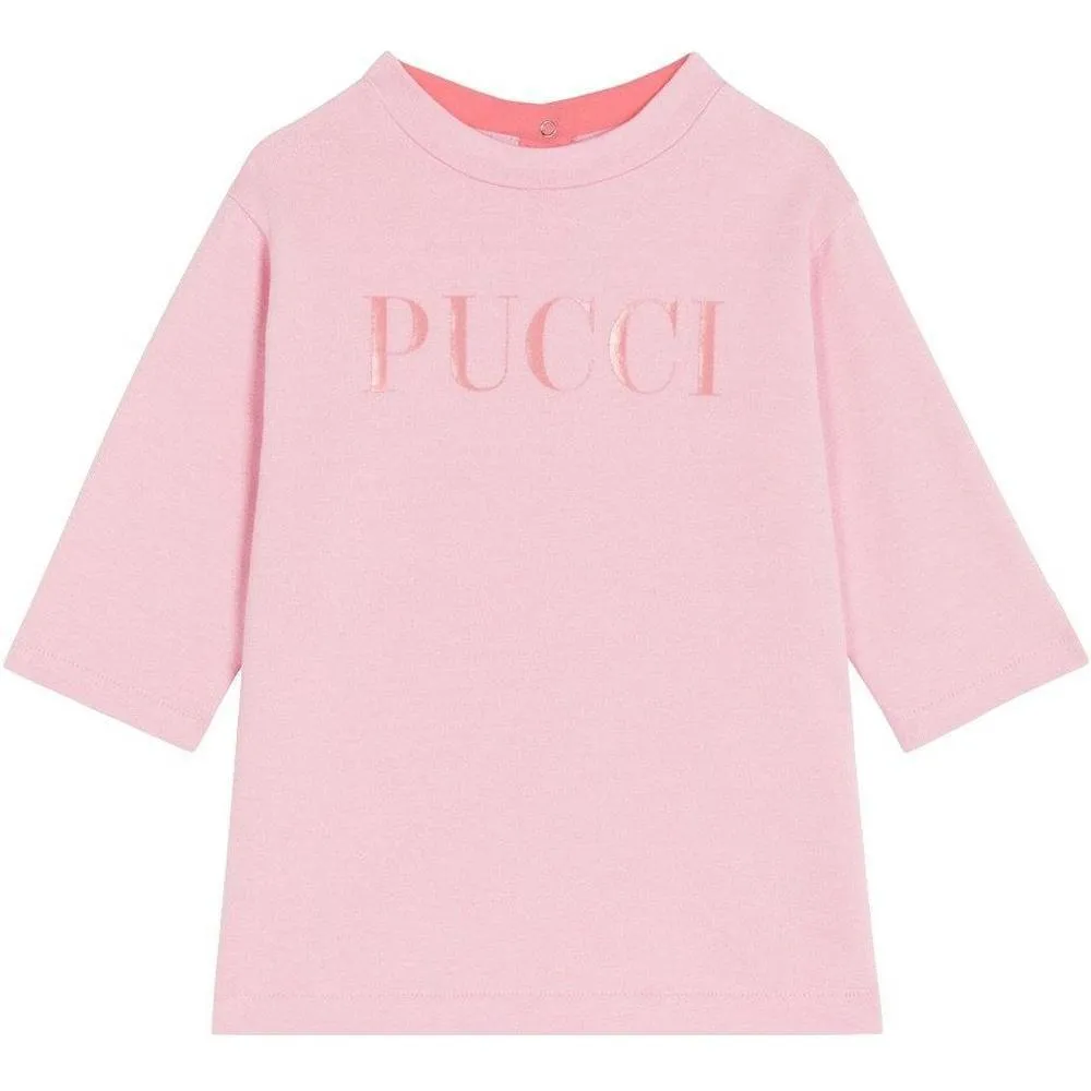 Girls Pink Logo Dress