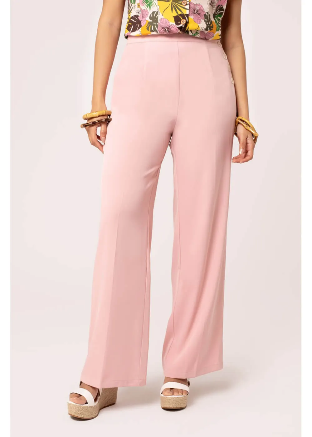 Hell Bunny Giselle 40's Trousers Pink