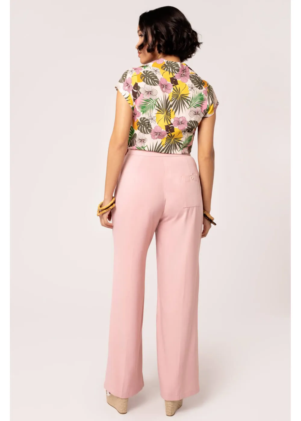 Hell Bunny Giselle 40's Trousers Pink