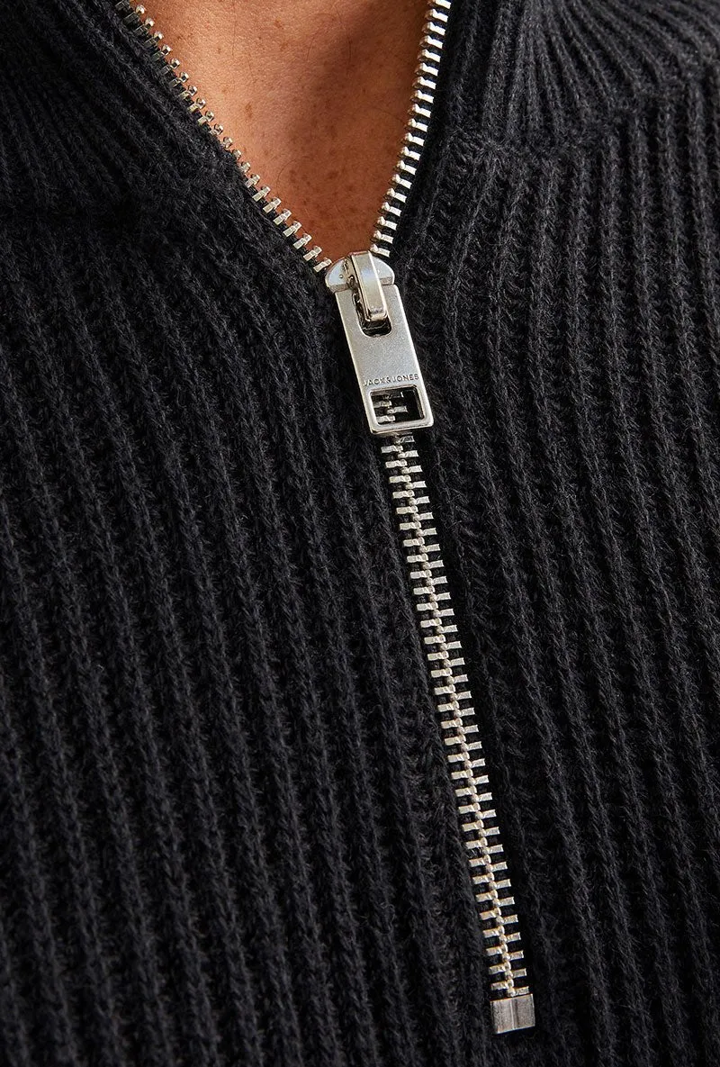 JACK AND JONES PANNEL KNIT HALF ZIP