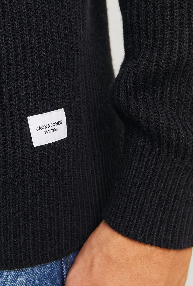 JACK AND JONES PANNEL KNIT HALF ZIP
