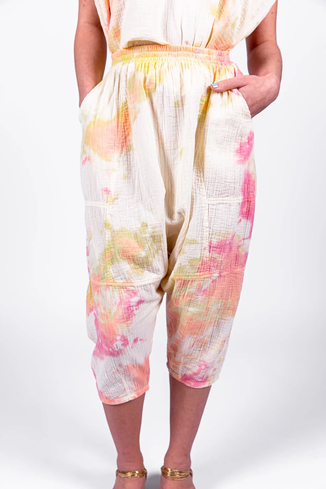 Kiko pants in citrus tie dye