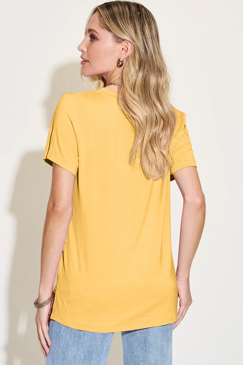 Kira Bamboo V-Neck High-Low T-Shirt