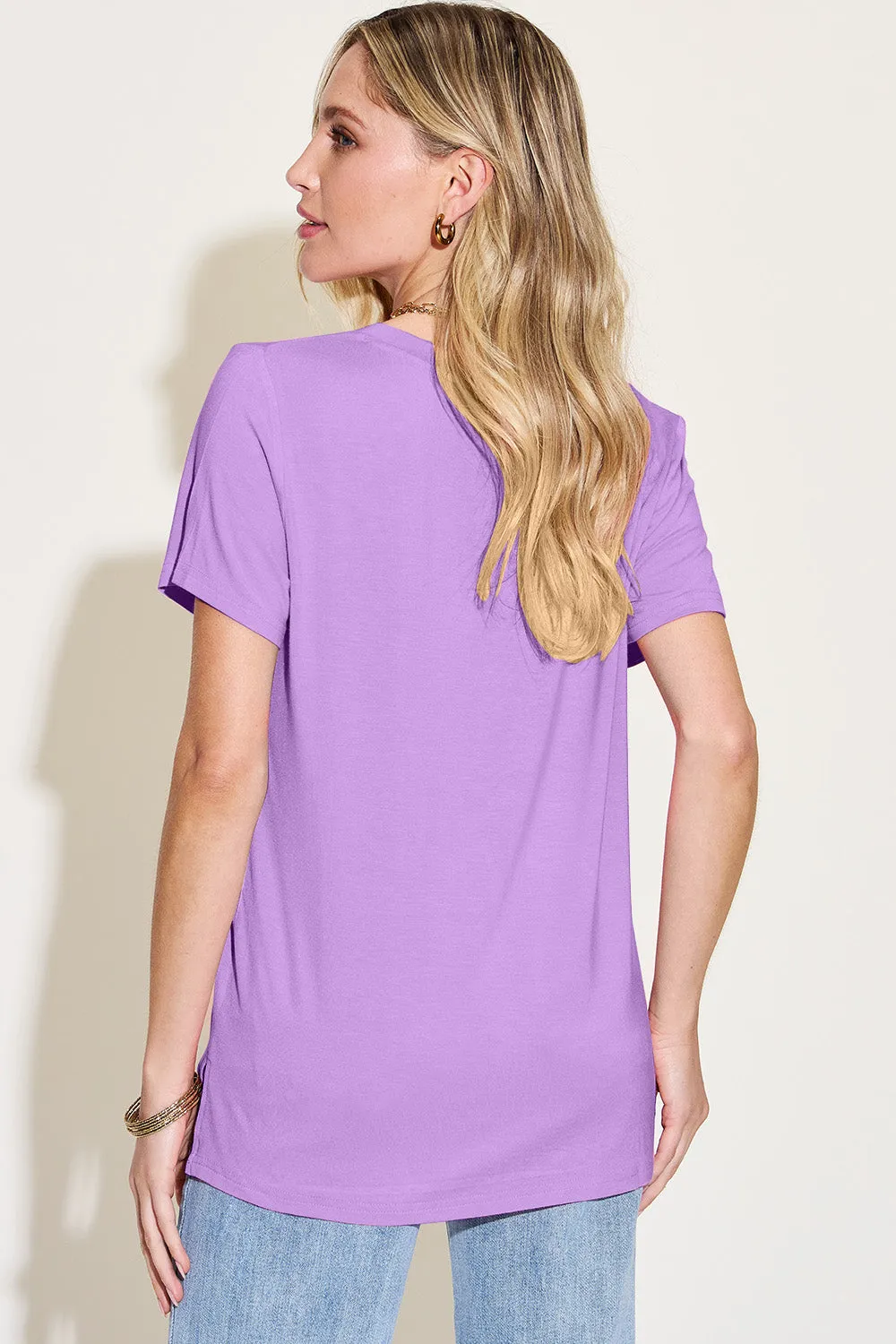 Kira Bamboo V-Neck High-Low T-Shirt