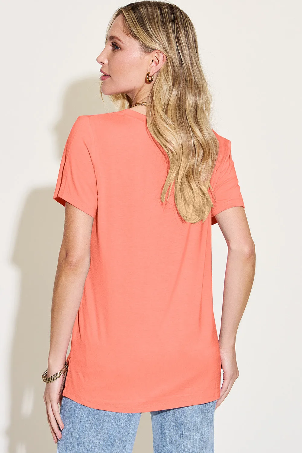 Kira Bamboo V-Neck High-Low T-Shirt